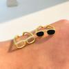 Interessanter Hip-Hop-Fingerring mit schrulligem Design, personalisierte Kreativität, Mini-Fingerbrillenring, verstellbare Öffnung, Fingerring für Paare