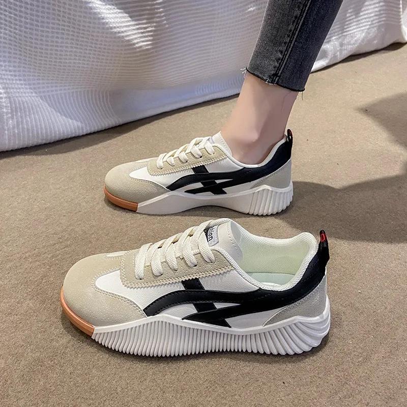 Fashion Women's Sneakers Summer Trend Comfortable Casual Shoes Lace Up Breathable Running Shoes Versatile Branded Walking Flats