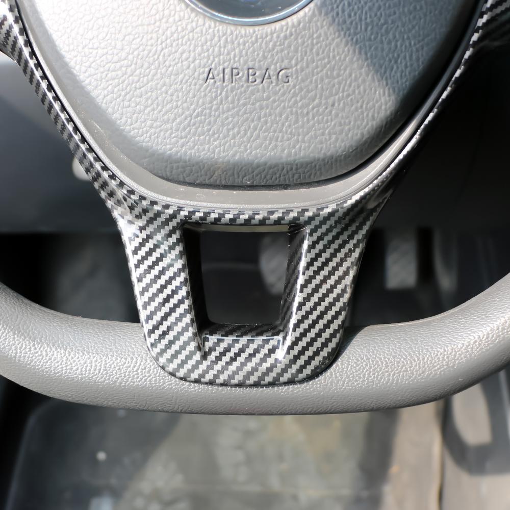 ABS Car Inner Steering Wheel Sequins Cover Trim for Volkswagen VW Golf 7 Mk6 Tiguan MK2 Polo T-Cross T-Roc Touran Jetta 2017-2019