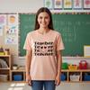 Teacher Portrait Tee - Retro Smiley Design - Back To School Apparel, Casual Unisex Educator Gift