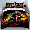 Motorcycle with colorful splashes. Bedding sets Duvet cover sets Duvet covers Pillowcases(1 * Duvet Cover 2 * Pillowcases without duvet insert)