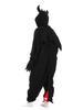 Black & White Dragon Cartoon Onesie Pajamas, Couple Style, Medium-Thick, Plus Size Homewear.