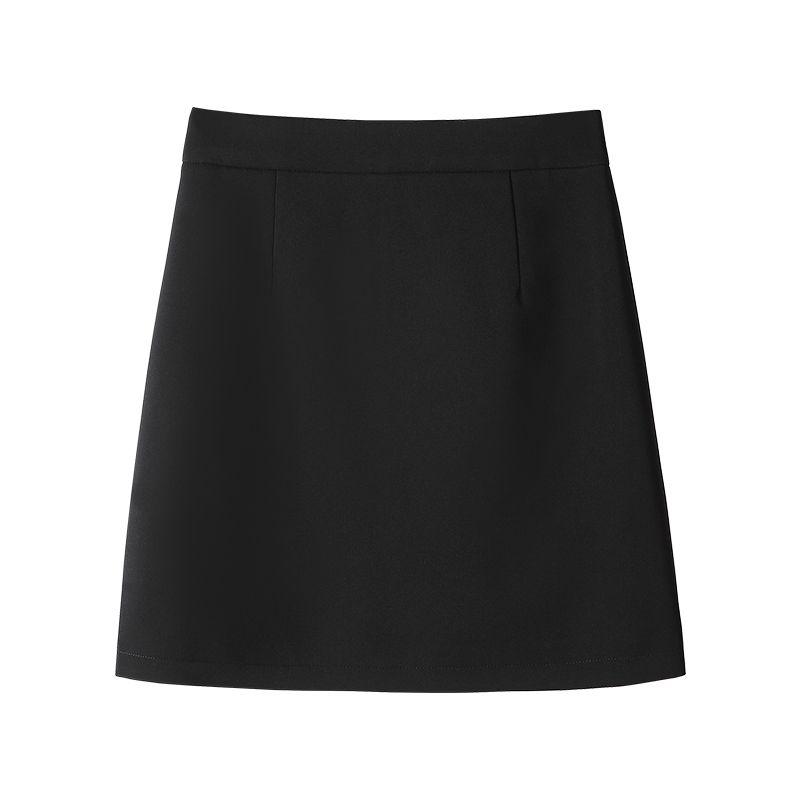 

Юбка-карандаш женская корейская юбка трапециевидной формы с высокой талией рабочие ягодицы черная весенне-летняя юбка Y2k мини-винтажные юбки L чёрный