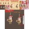 Holiday Seasonal Santa Acrylic Earrings With Silver Posts For Casual Festive Wear
