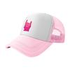 Rock Hand Symbol Mesh Trucker Hat White Black Pink Logo Breathable Baseball Cap Unisex Streetwear Style Fashion Accessory