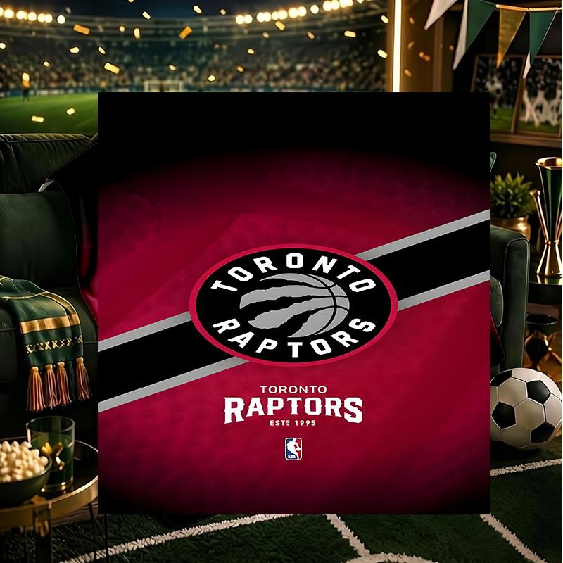 Raptors Basketball Logo Blanket Lightweight Flannel Bedding Blanket Perfect for Travel, Camping, Living Rooms, Offices, Sofas, Fan Christmas Gift