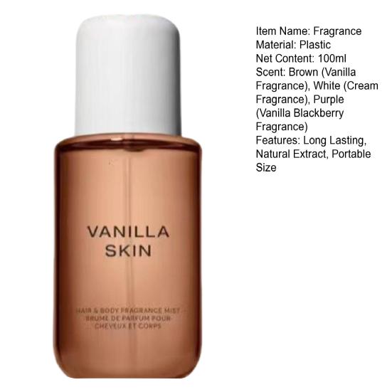 100ML Vanilla Black Berry Fragrance Spray Long Lasting Natural Cream Fruity Fragrance Soothing Scent Neck Wrist Hair Body Liquid Mist Perfume