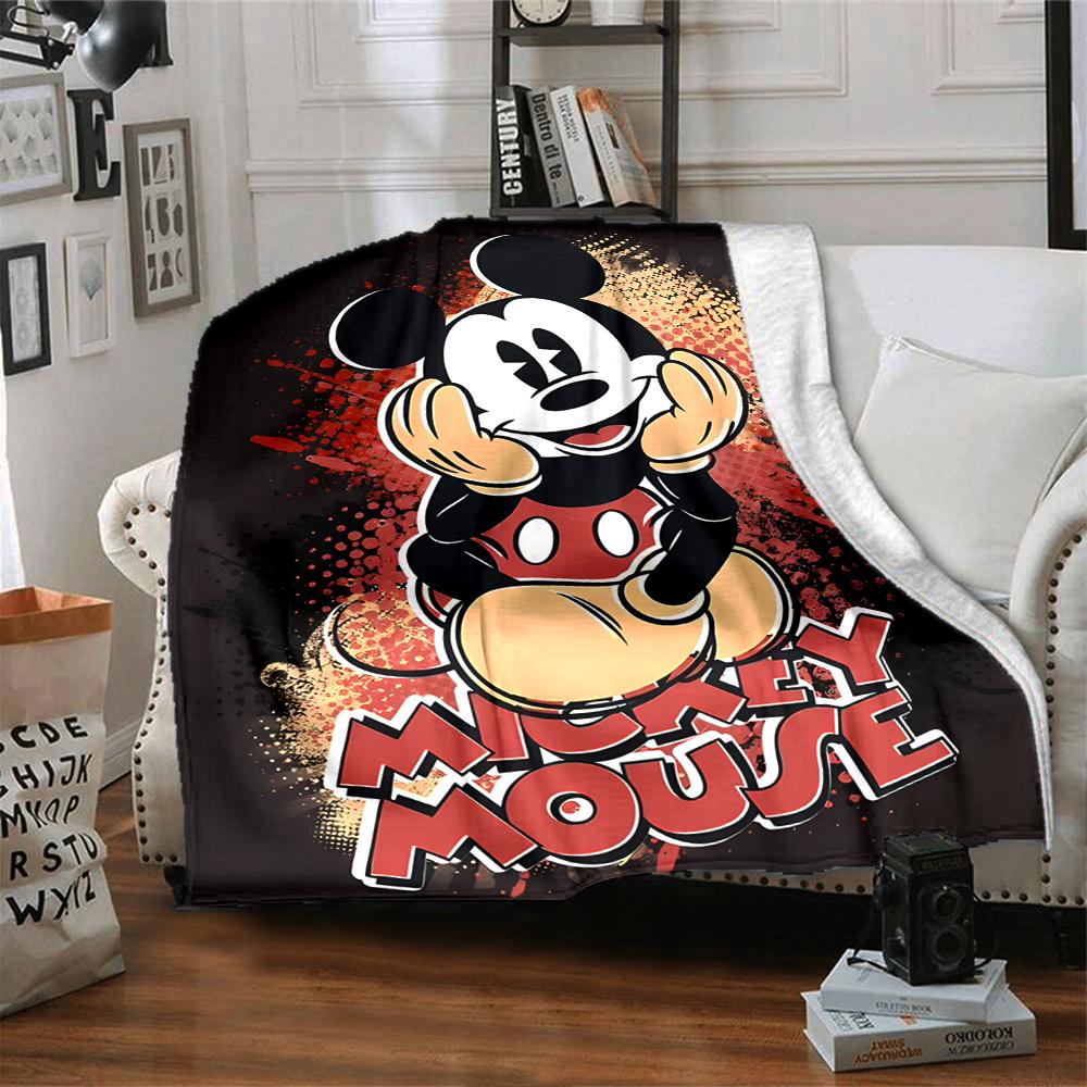 Mickey Mouse Adventure Blanket Soft Throw Blanket For Home Bedroom Bed Sofa Travel Office Solid Christmas Blanket