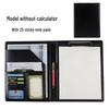 A4 Multi-functional Leather Document Folder with Clip and Storage for Contracts and Work Orders
