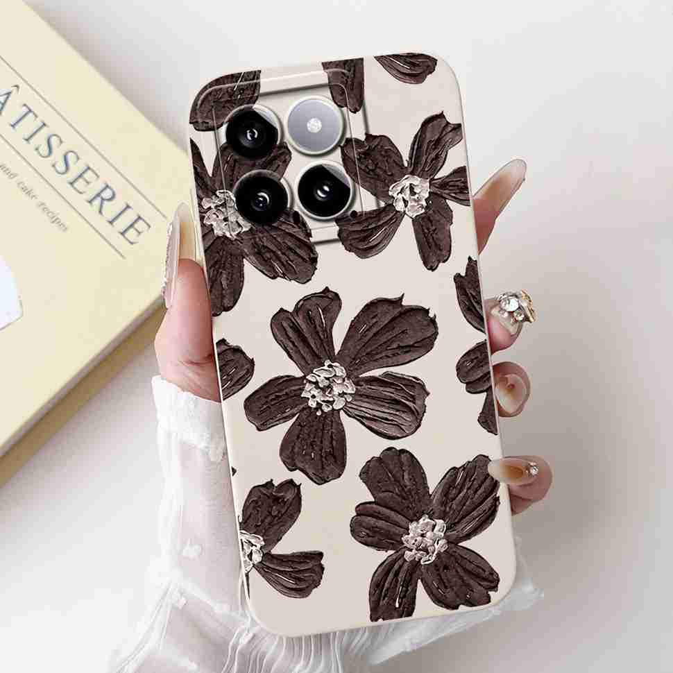 Cover For Xiaomi 14 Case Silicone Shockproof Soft Camera Protective Pattern Matte For Xiaomi 14 Mi14 Xiaomi14 5G 2023 Cases