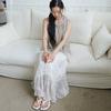 Laengsseon Ls_Garden Embroidery Mesh Skirt_Ivory