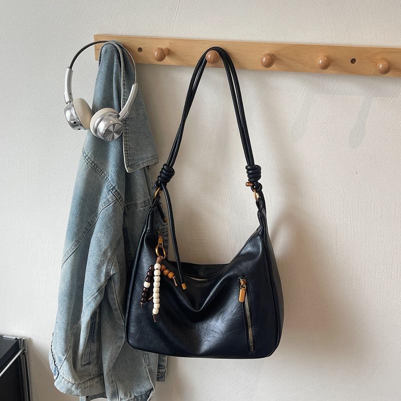 Retro Commuter Large-capacity Tote Bag Women's 2025 New Casual Shoulder Crossbody High-value Fashionable Shoulder Backpack