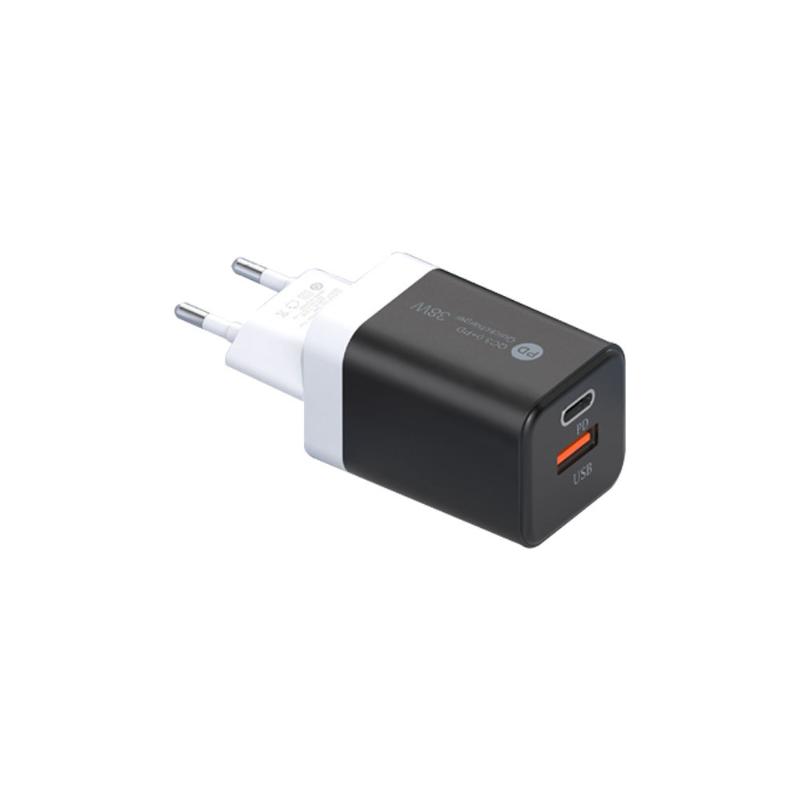 20W US Fast Wall Charger Dual PD USB Ports High Speed Charging for Smartphones Tablets Earbuds Small Digital Devices