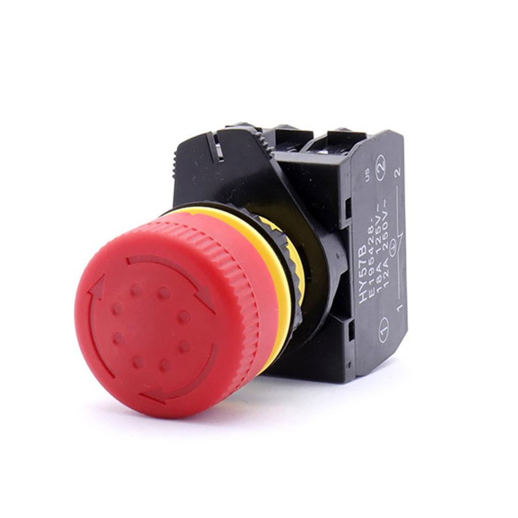 HY57B Emergency Stop Push Button Switches Round Industrial Pushbutton Switches for Machinery Equipment Enduring