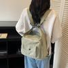 Schoolbag Multi-pocket Shoulder Bag Large Capacity Versatile Tote Bag Casual Light College Student Crossbody Bag Women