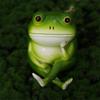 Cartoon Small Frog Statue Resin Crafts Animal Ornament Think Frog Figurine  Bonsai Decoration