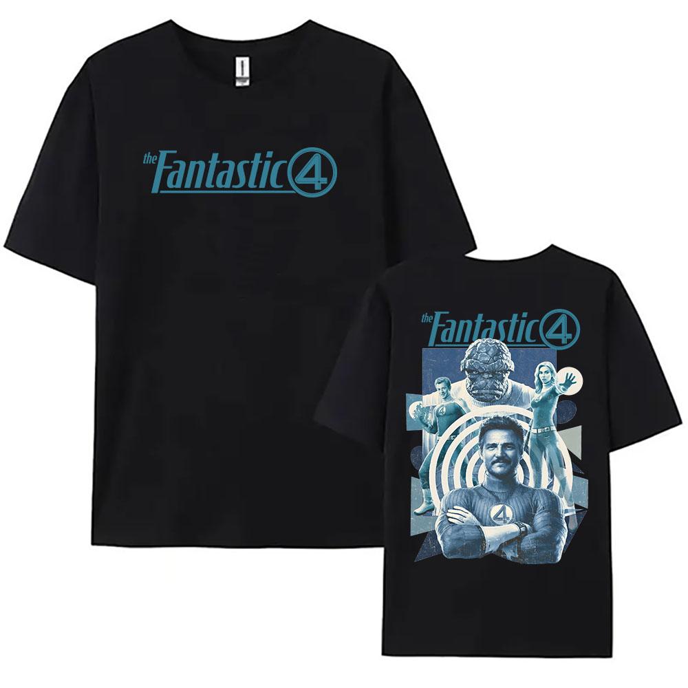 Summer Women Men Tees Film The Fantastic Four First Steps Movie T-shirt Cotton Summer Female Tshirts Unisex Streetwear Top