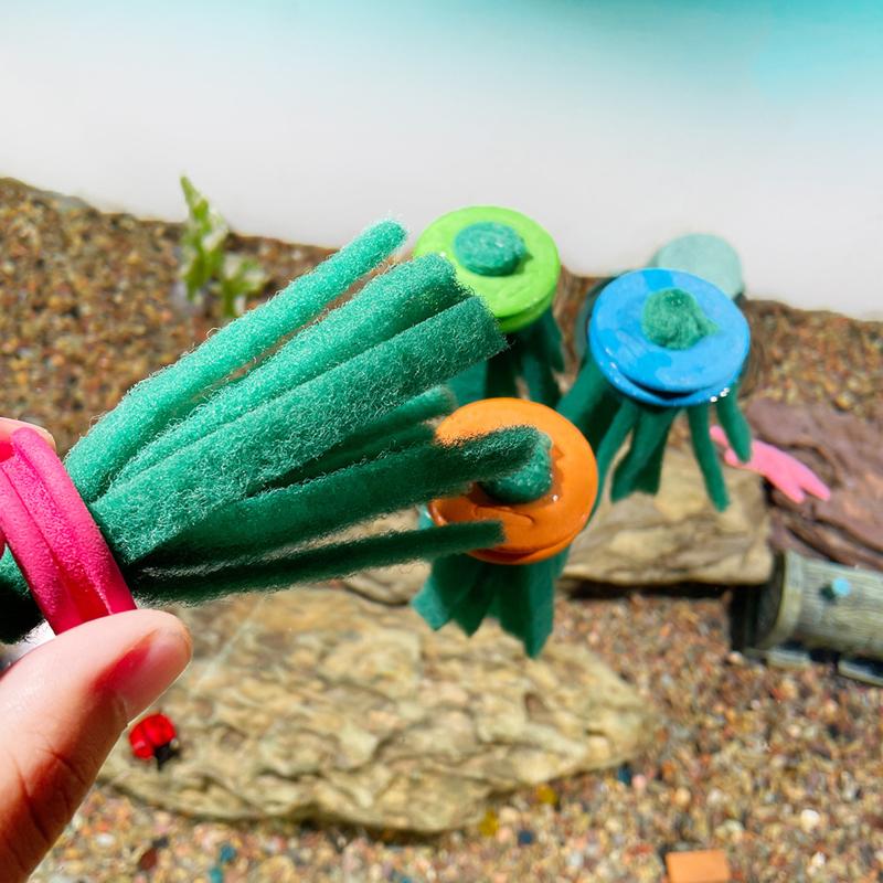 

10Pcs Safety Fish Breeding Slate Fish Breeding Spawning Mop Fish Egg Collector Egg Collector Wear-Resistant Fish Spawning Bed зелений