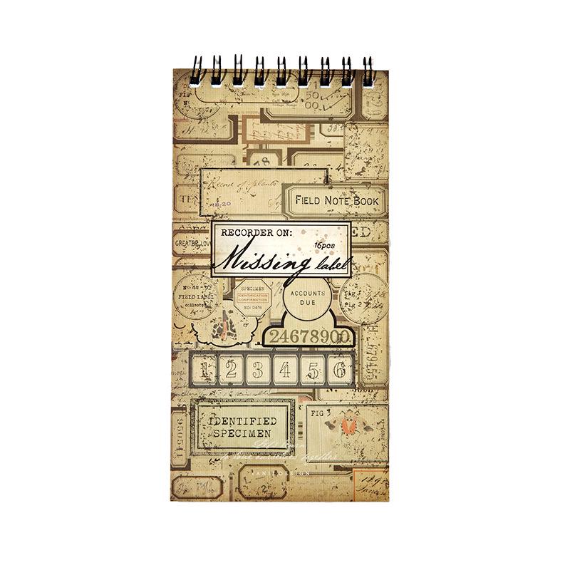 Yan Ji Retro English Label Sticker Book - 12 Decorative Pieces for Journals