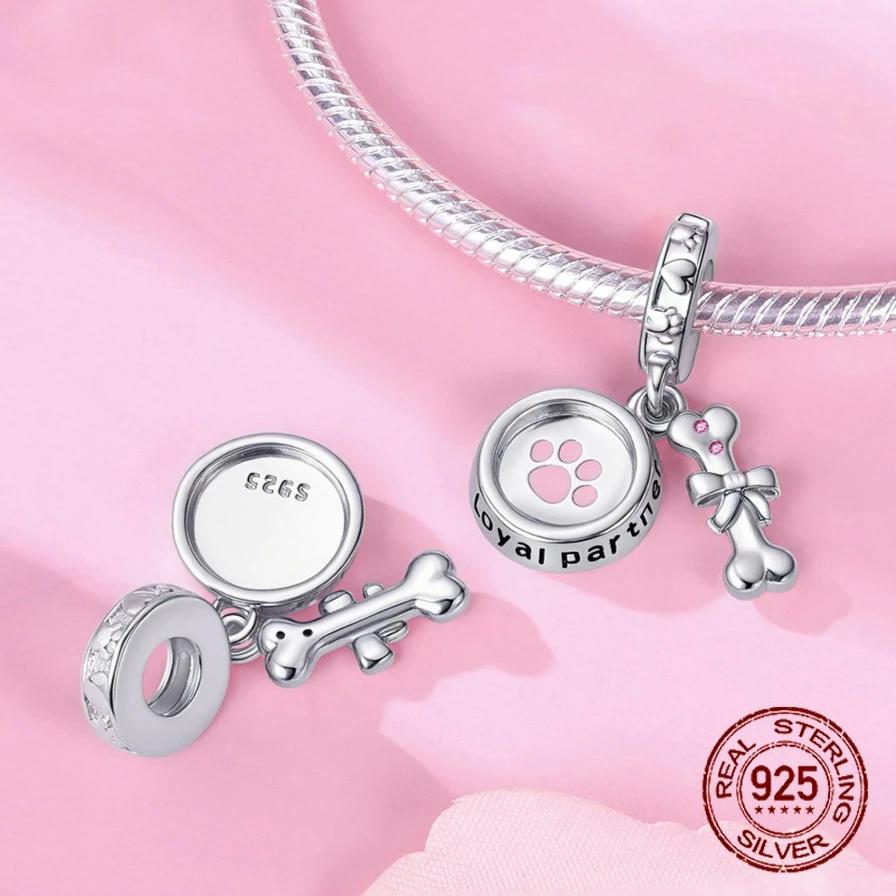 Copper Classic Purple Heart Shape Dragon Pegasus Butterfly Charms Beads Fit 3Mm Original Bracelet Diy Jewelry Gift