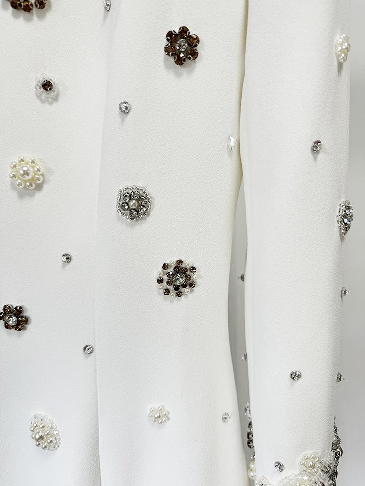 2026 High-End Frühling Strasssteine Perlen Schlankes Abendkleid