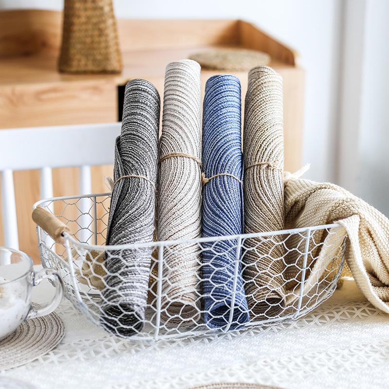 Japanese Cotton Yarn Pot Mat, Thermal Insulation Mat, Hot Thread Round Placemat, Coaster, Hand-Woven Dining Table Surface, Non-Slip Bowl Mat.