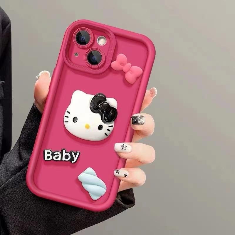 Spot applicable iPhone17 mobile phone case, Japanese and Korean ins, Apple 16promax all-inclusive fine hole cartoon protective case