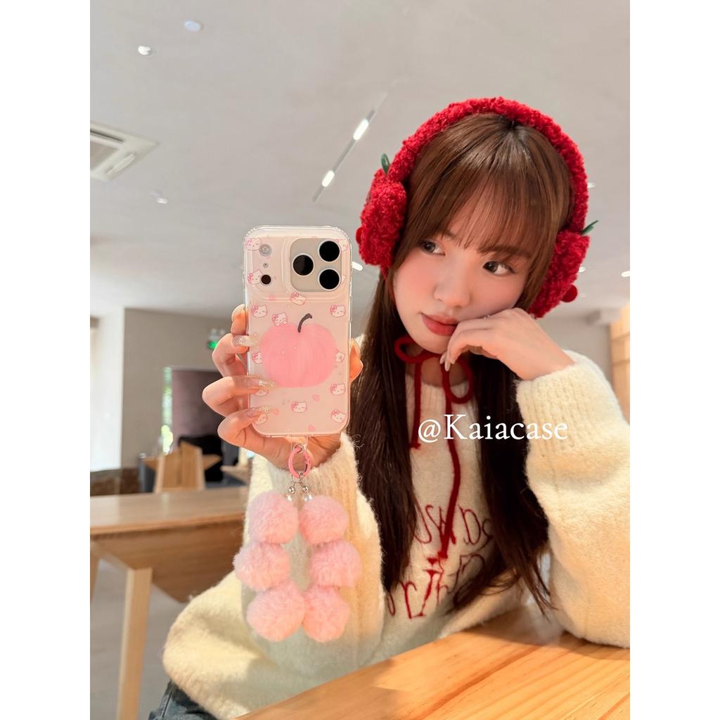 Girl heart powder apple hello kt love applicable apple 17promax mobile phone case iphone16pro new 1