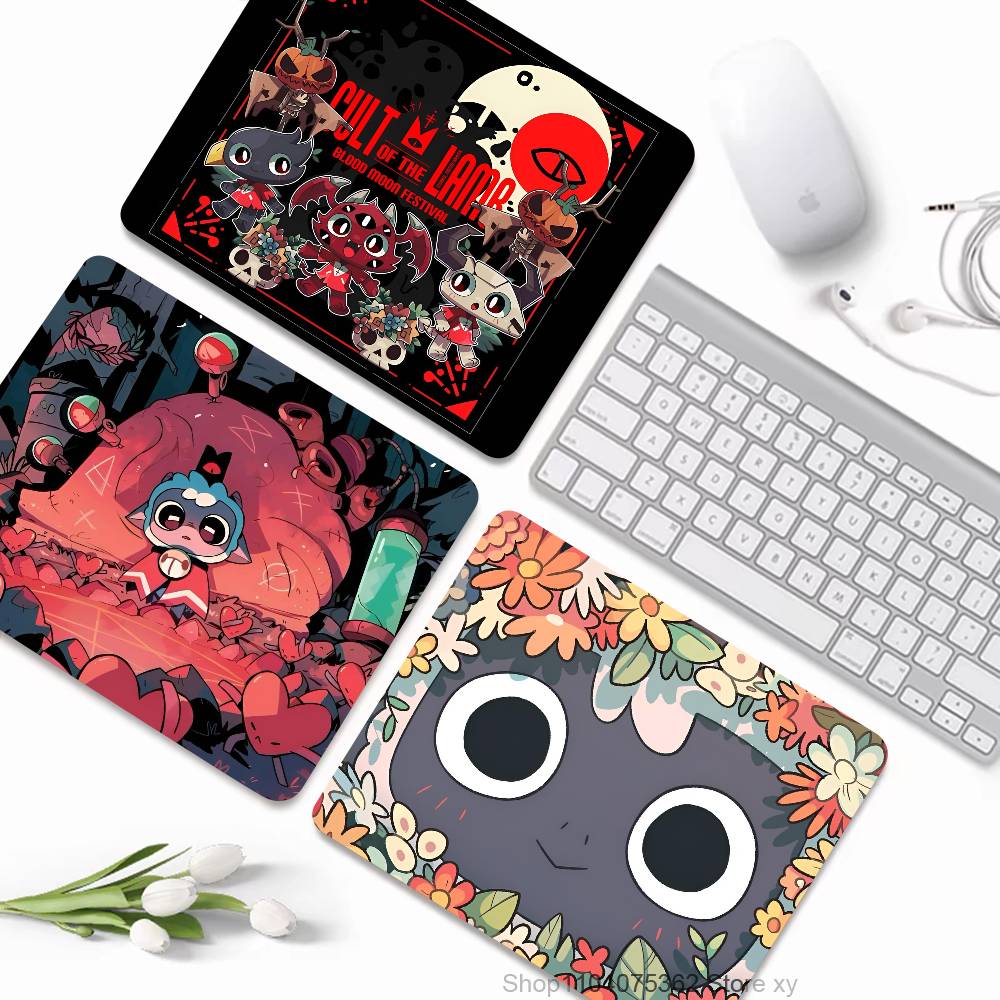 Cult Of The Lamb Gaming Mousepad Small LockEdge Mouse Pad For Gamers Computer Desk Pad Rectangular Anti-slip Rubber