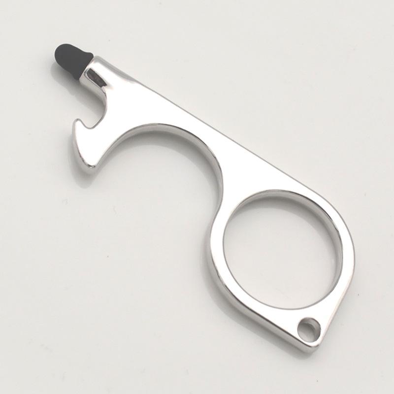 EDC Contactless Zinc Alloy Pendant Keychain Touchscreen and Elevator Opener