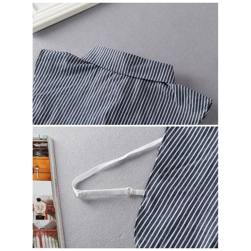 Stripes Fake Collar Detachable Lapel Half Shirt New Ladies Cape Women Girls