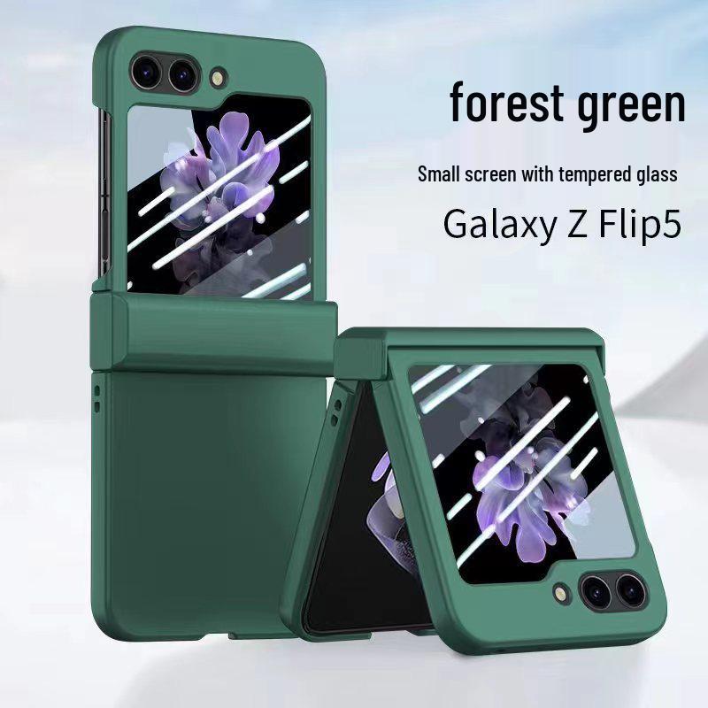 Samsung Z Flip7 Skin-Feel PC Protective Case: Full Coverage, Three-Piece Set for Flip4/5