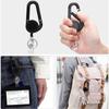 Color Telescopic Outdoor Anti Lost Easy Pull Buckle Carabiner Keychain Badge Reel Clip Badge Holder