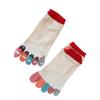 Korean Style Women's Cartoon Toe Socks - Colorful, Dot Design, Five-Finger Style