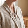 Elegant Sweater Brooches 4Pcs Vintage Clips for Women Girls, Retro Floral Cardigan Clips, Scarf Clasps Cloak Shawl Clip, Waist Cincher Loose