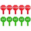 W89C 10PCS/Pack Handheld Stop and Go Sign Reversible Crossing Guard Stop Sign