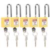 5 Sets 38mm Lockout Lock Insulation LOTO Nylon PA Steel for Nuclear Energy Logistics Transport