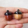 1/2PCS Mini Sandalwood Pill Boxes Portable Granule Storage Box Rescue Tablets Case Small Items Container DIY Acorn Pendants