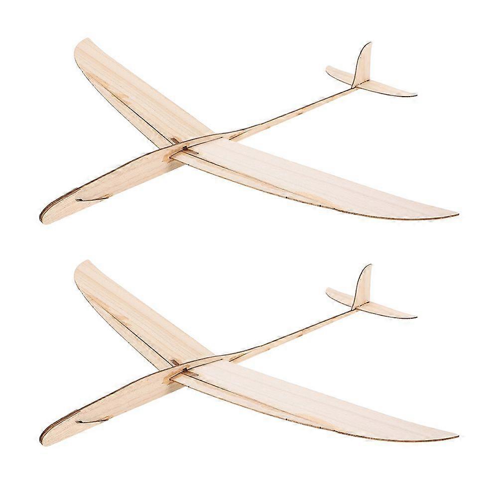 2pcs Wooden Glider Airplane Toy: Hand-Throw Model - Blank Unfinished Wood Glider For Painting & Assembly - Fun Outdoor Toy For Boys Ages 4 & Up