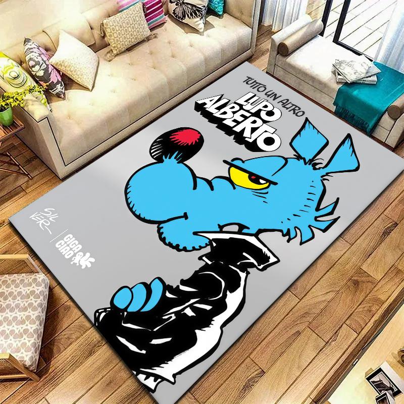 Lupo Alberto Carpet Rug for Living Room Bedroom Home Sofa Decoration,Kids play Nonslip Floor Mat