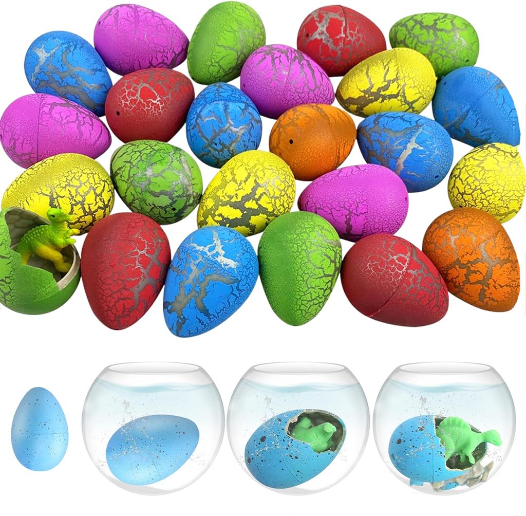 60PCS Magic Dinosaur Eggs Toy Hatching Hatch Egg Crack Science Kits Animal Breeding Process Educational Toys Funny Gifts TMZ