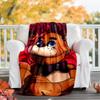 1pc Freddy Bear2 Theme Blanket - Digital Print, Polyester, Cozy for All Seasons, Perfect for Outdoor, Camping, and Travel