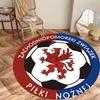 Zachodniopomorski Football Association Red Griffin Circular Area Rug Polish Soccer Round Floor Carpet Gaming Chair Living Room Bedroom Home Decor Mat