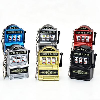 Mini Slot Machine Keychain Ornament - Lucky Spin Game Pendant Toy