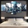 5 Panels Canvas Wall Arts Game Poster Painting War-frame Warrior Picture Print Living Room Modular Home Decoration Mural Artwork