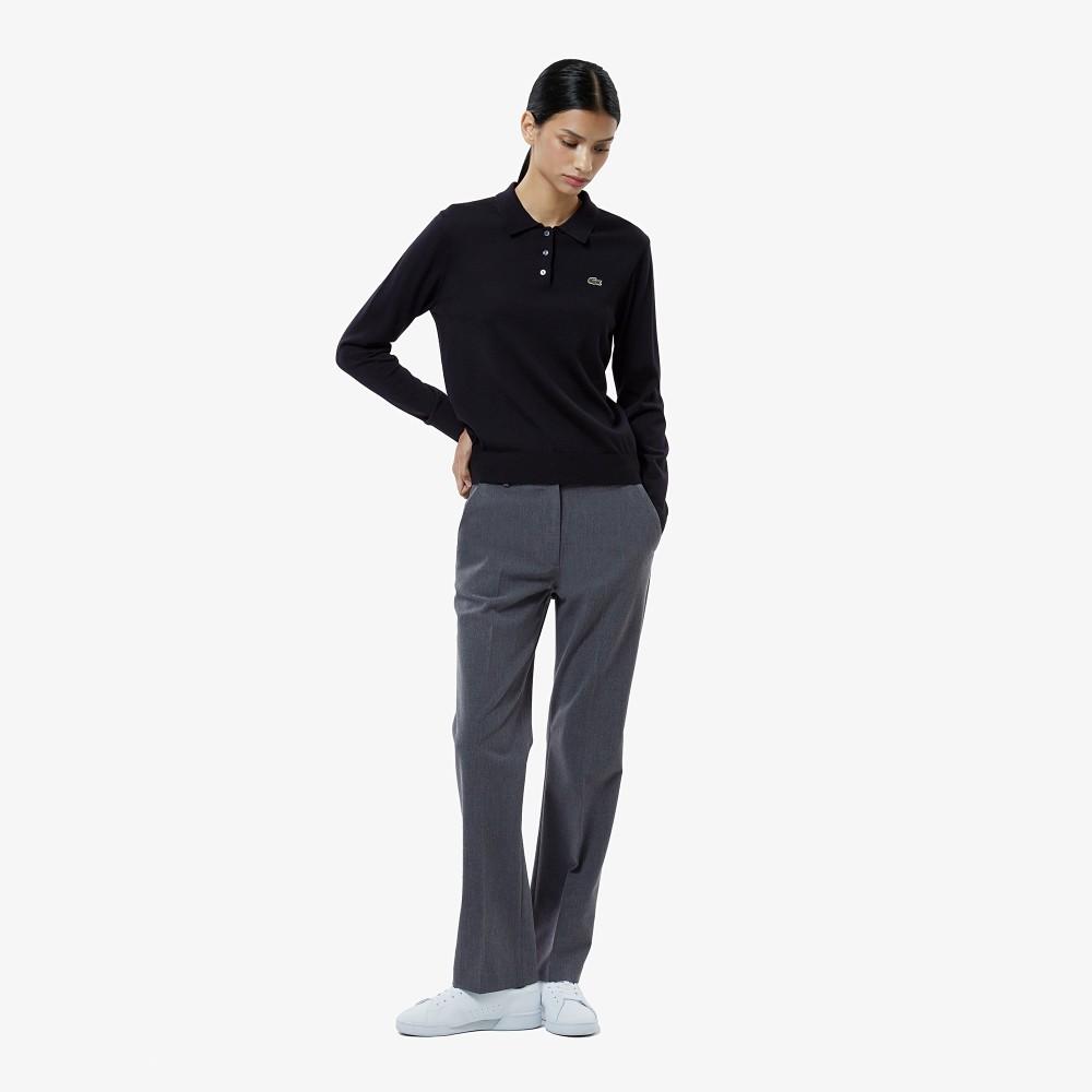[lacoste] Women's Basic Long Sleeve Sweater Polo AF793E-55N031