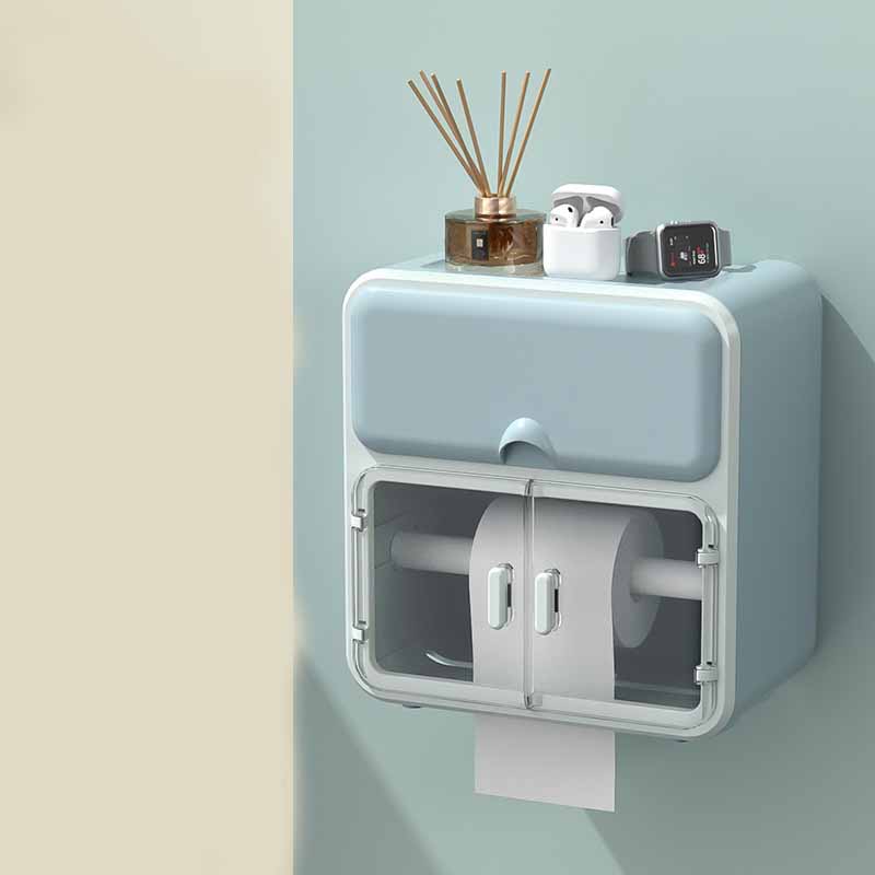Waterproof  Tissue Box Toilet Wall-mounted Paper-pulling Creative Waterproof Shelf Paper Roller