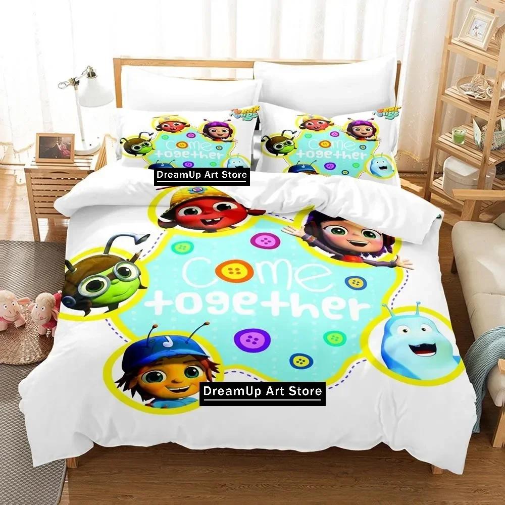 3D Print Fashion Beat Bugs Bedding Set Boys Girls Twin Queen Full Size Duvet Cover Pillowcase Bed Adult Bedroom