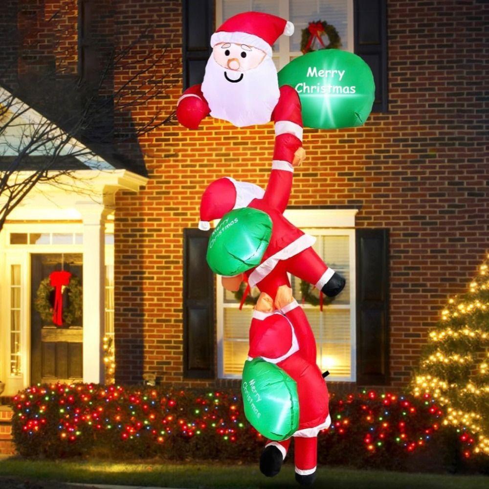 Christmas Decor Oxford Christmas Inflatable Dolls LED Light DIY Christmas Inflatables Decor Lighted Dolls Indoor Party