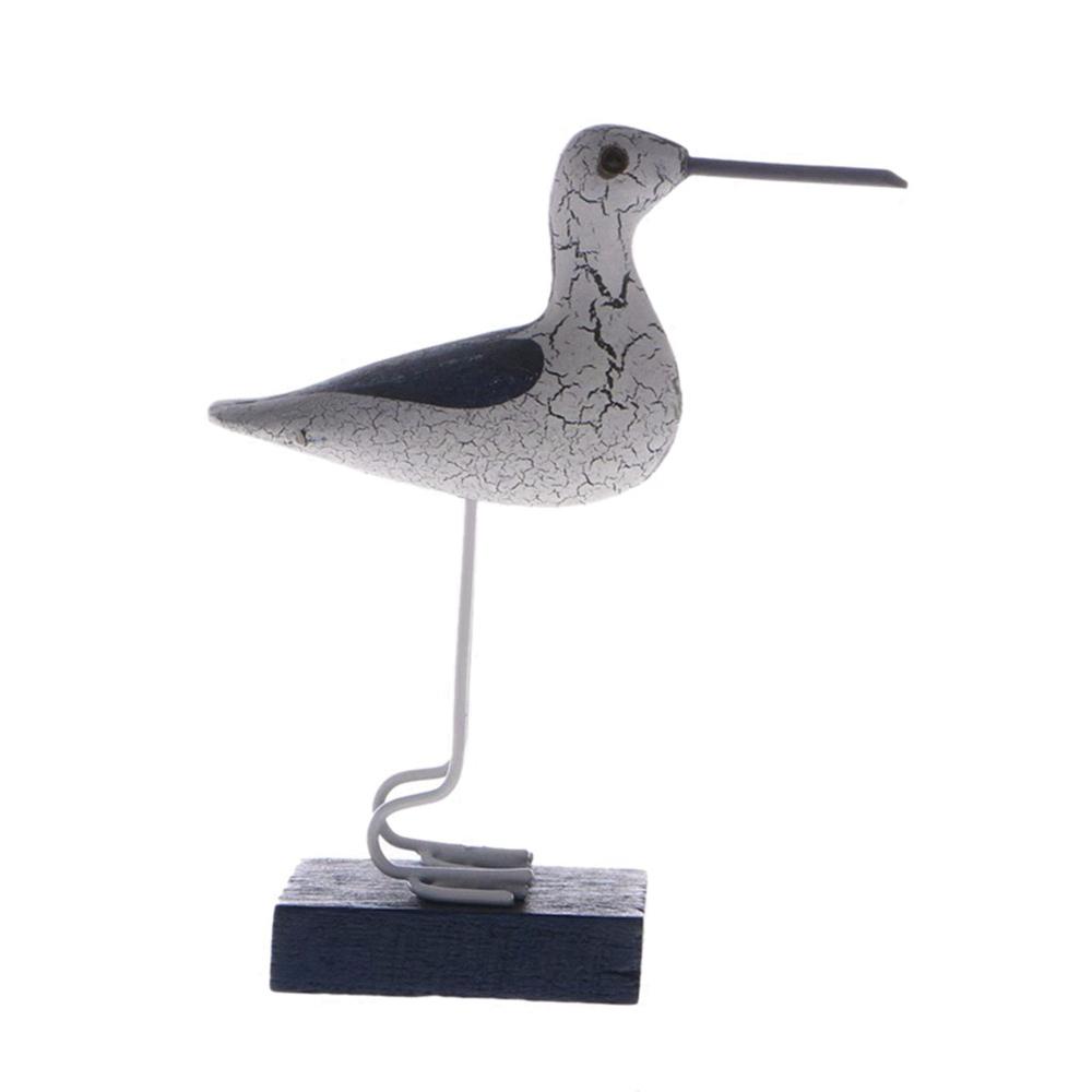 Nautical Mediterranean Wooden Office Desktop Seagull Home Desk Decor Miniatures Figurines Ornaments